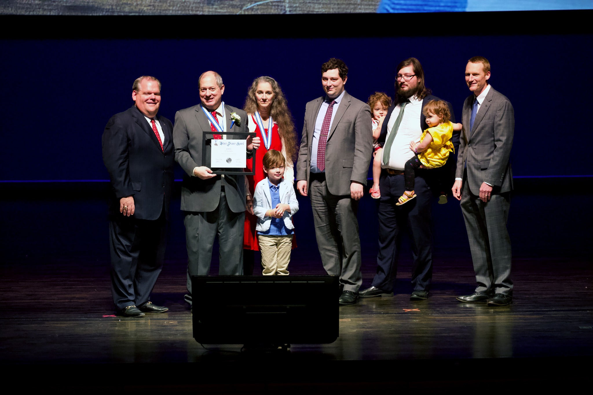 Mark receiving the Silver Beaver Award
